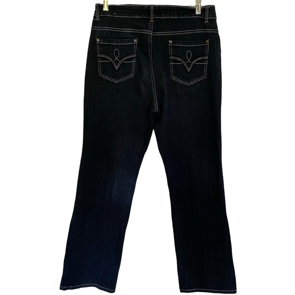 Roadrunner Women's Sz12x31 Dark Denim Straight Leg Stretch Jeans - Picture 4 of 16